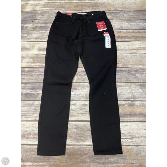 Jeans Skinny By Levis In Black Denim, Size: 12