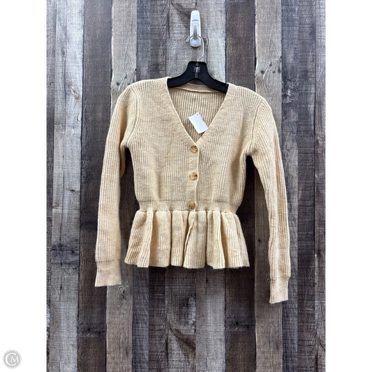 Sweater Cardigan By Shein In Beige, Size: S