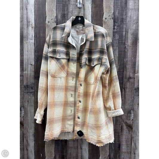 Jacket Shirt By We The Free In Plaid Pattern, Size: L