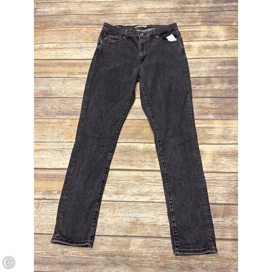 Jeans Skinny By Levis In Black Denim, Size: 14