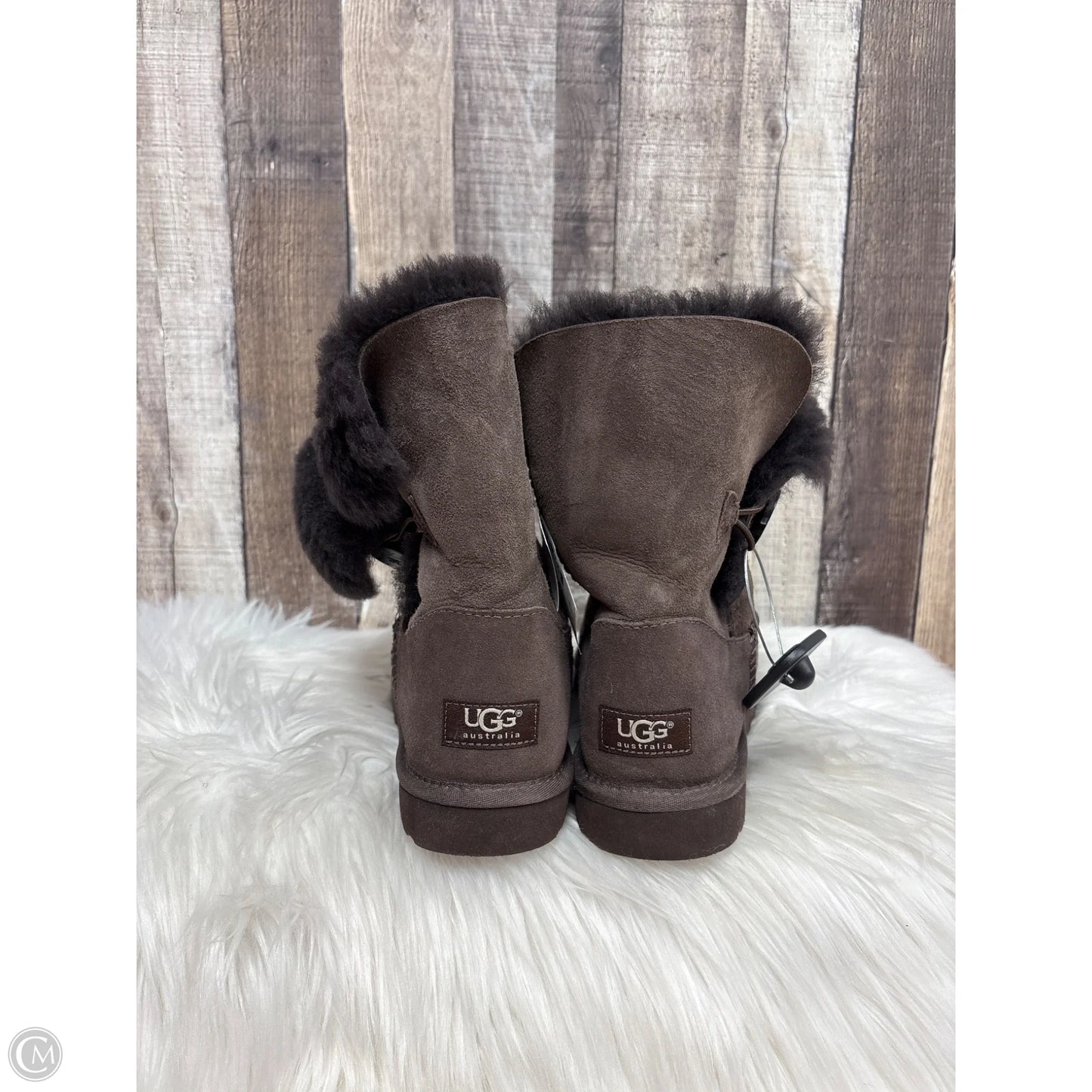 Boots Designer By Ugg In Brown, Size: 8
