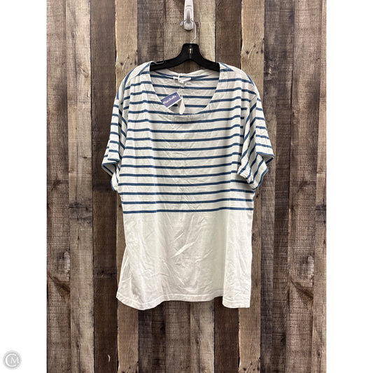 Top Short Sleeve By Jane And Delancey In Striped Pattern, Size: 1x