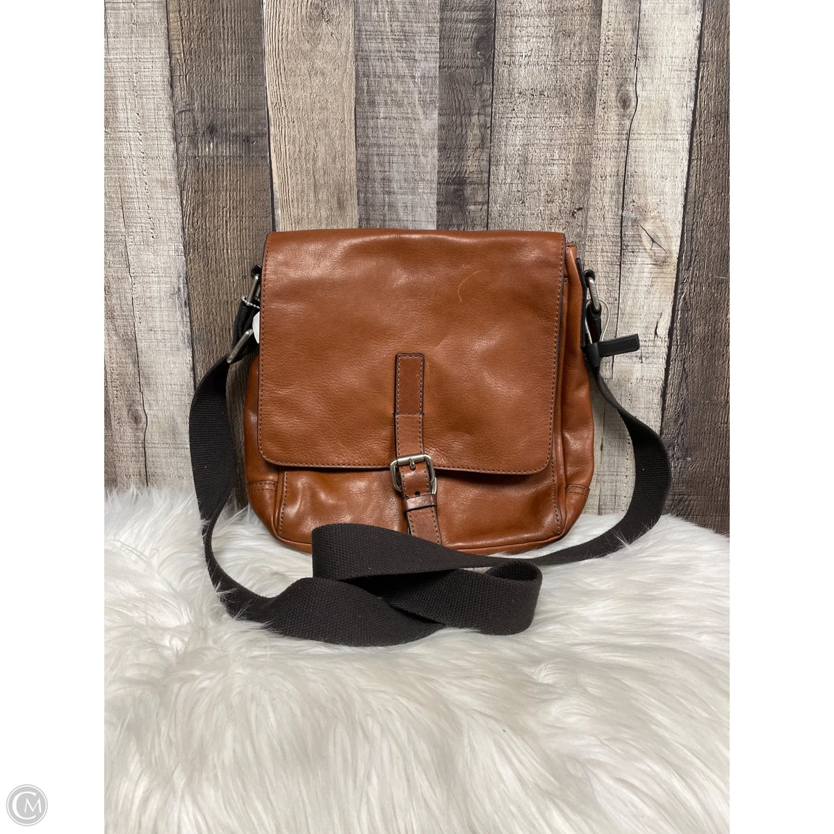 Crossbody Leather By Fossil, Size: Large