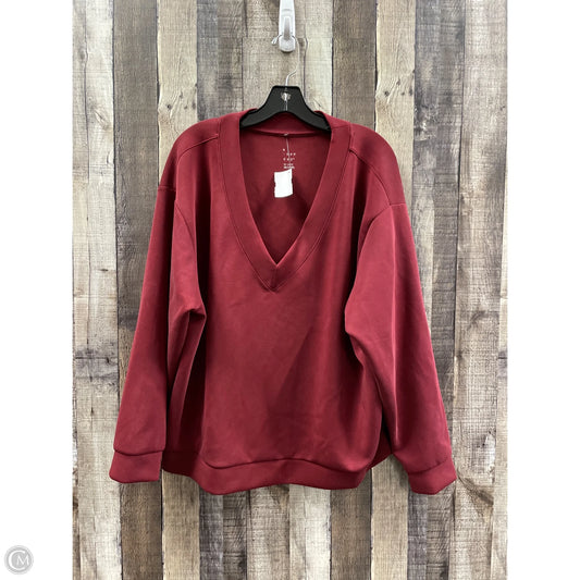 Sweatshirt Collar By A New Day In Maroon, Size: Xxl