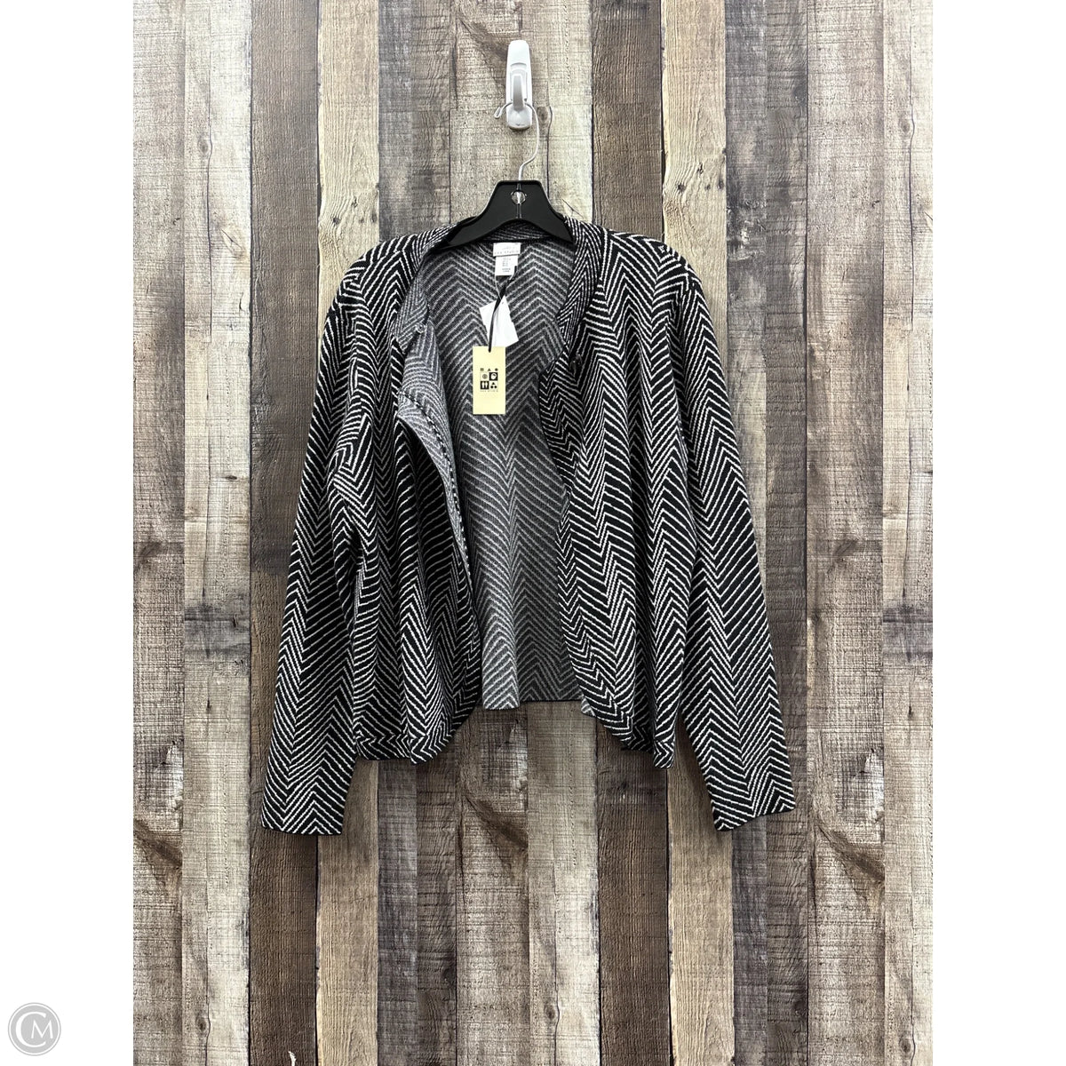 Cardigan By Max Studio In Black & White, Size: L
