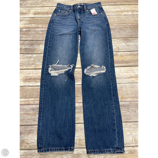 Jeans Straight By Levis In Blue Denim, Size: 0