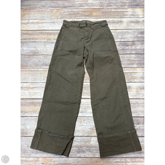 Jeans Wide Leg By American Eagle In Green Denim, Size: 2
