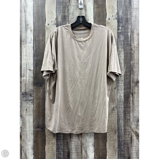 Top Short Sleeve Basic By Cme In Taupe, Size: M