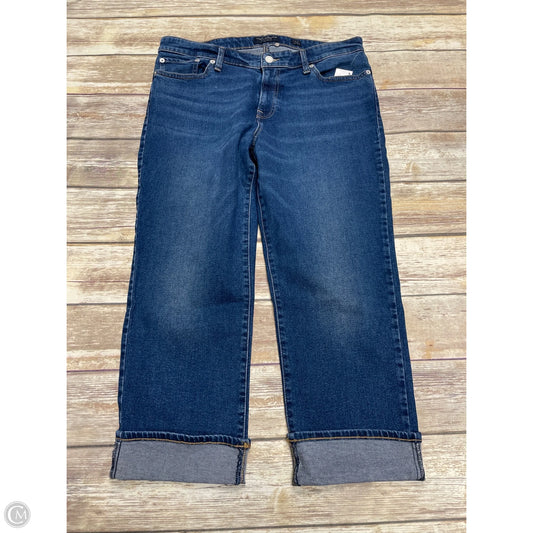 Jeans Cropped By Lucky Brand In Blue Denim, Size: 14