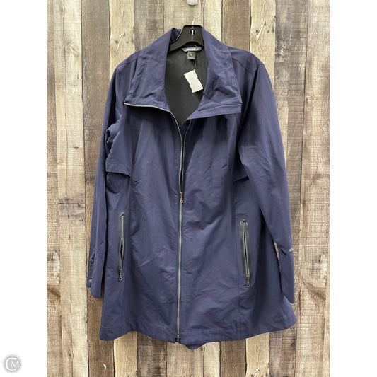 Jacket Windbreaker By Eddie Bauer In Navy, Size: Xl