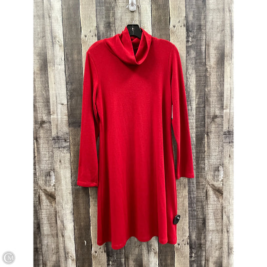 Dress Sweater By Karen Kane In Red, Size: L