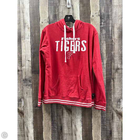 Athletic Top Long Sleeve Hoodie By Cme In Red, Size: M