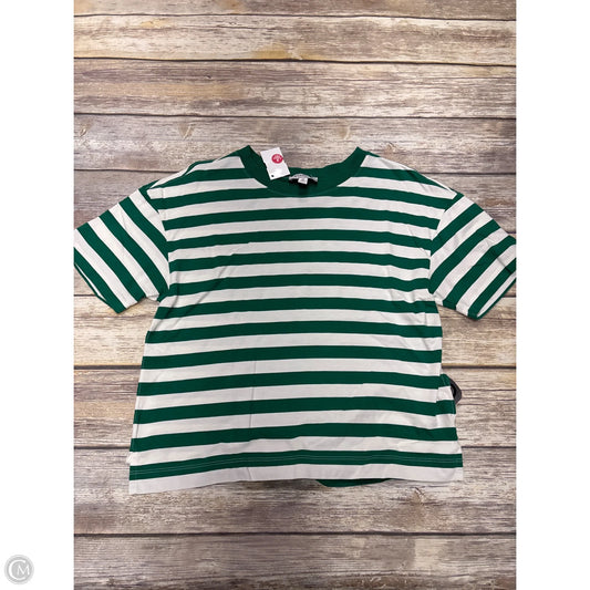 Top Short Sleeve By Evereve In Striped Pattern, Size: Xs