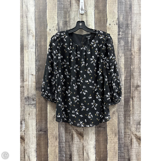 Top 3/4 Sleeve By Ann Taylor In Black, Size: Xs