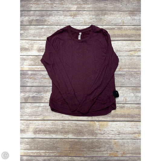 Athletic Sweatshirt Crewneck By Athleta In Maroon, Size: S
