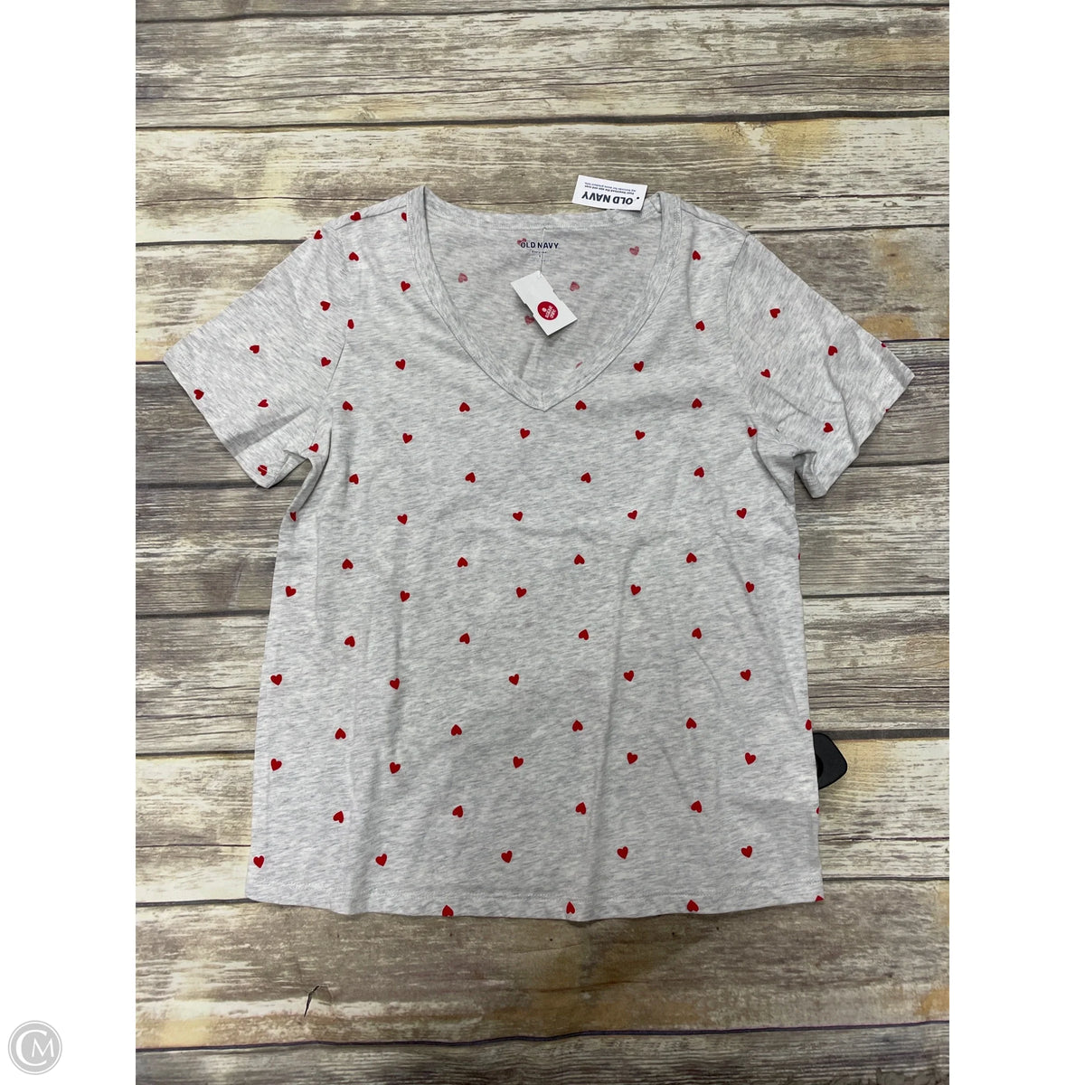 Top Short Sleeve By Old Navy In Grey, Size: S