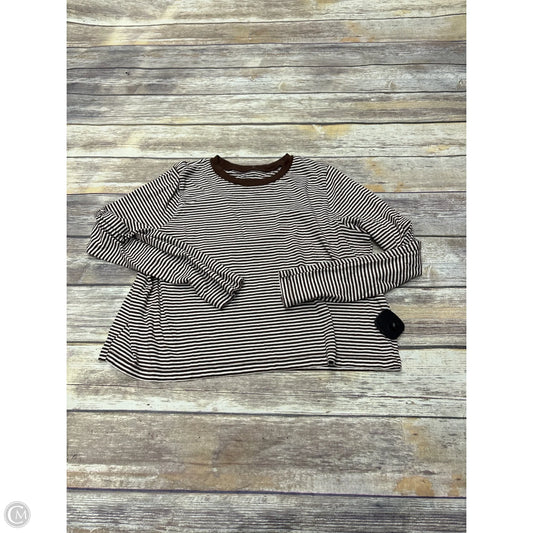 Top Long Sleeve By Madewell In Striped Pattern, Size: M