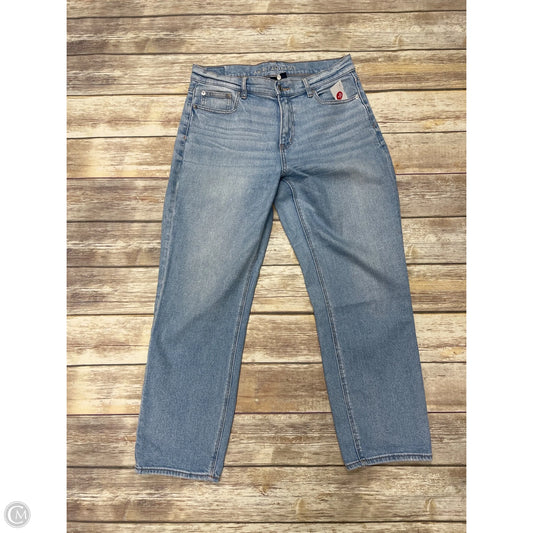 Jeans Straight By American Eagle In Blue Denim, Size: 10