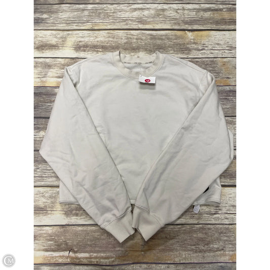 Athletic Top Long Sleeve Crewneck By Crz Yoga In Beige, Size: L
