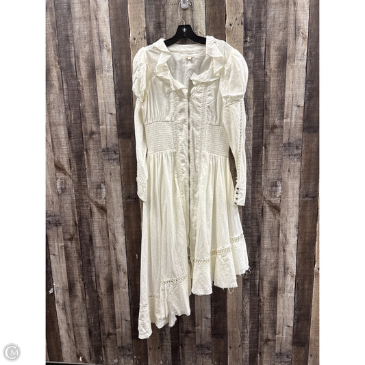 Dress Casual Maxi By Pilcro In Ivory, Size: L