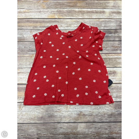 Top Short Sleeve By Loft In Orange, Size: L