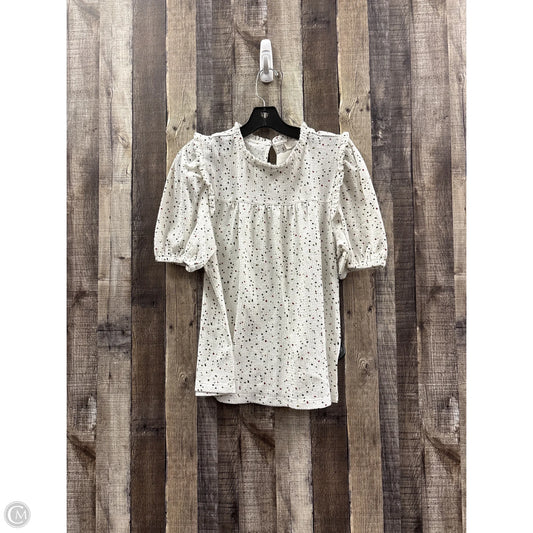 Top Short Sleeve By Loft In Maroon, Size: M