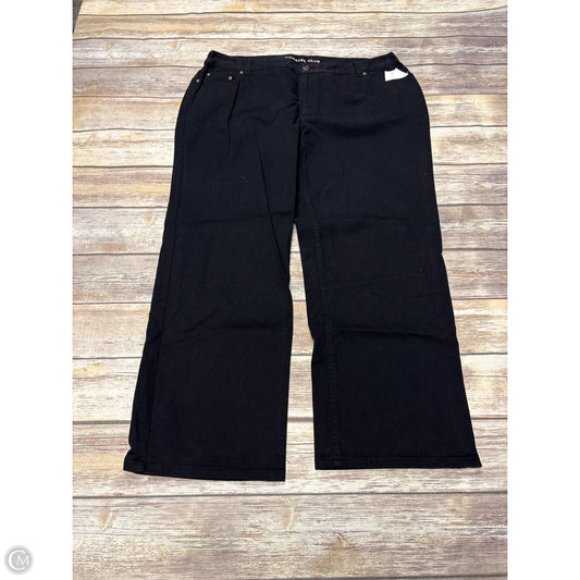 Jeans Wide Leg By Charter Club In Black Denim, Size: 18