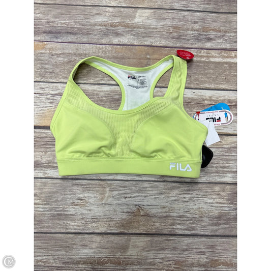 Athletic Bra By Fila In Yellow, Size: M