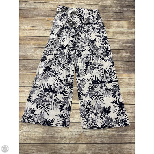 Pants Wide Leg By Cme In Blue & White, Size: M