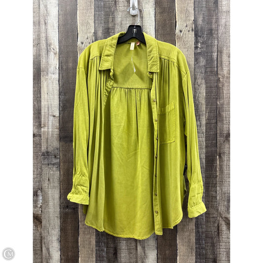 Top Long Sleeve By Pilcro In Green, Size: L