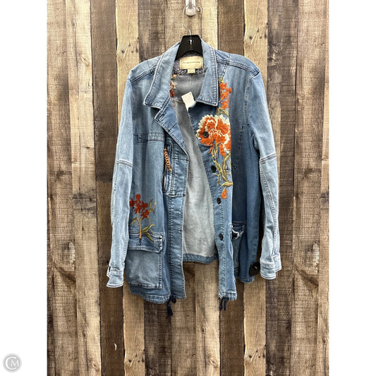 Jacket Denim By Pilcro In Blue Denim, Size: L