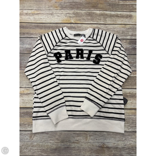 Sweatshirt Crewneck By Cme In Striped Pattern, Size: S