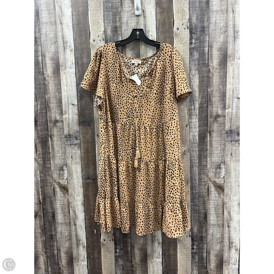 Dress Casual Midi By Gigio In Animal Print, Size: Xl