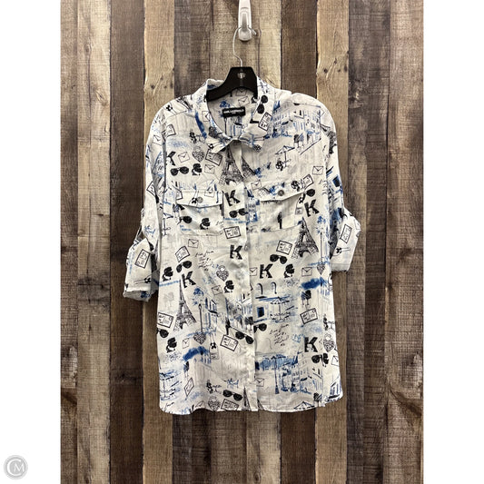 Top Long Sleeve Designer By Karl Lagerfeld In Multi-colored, Size: Xl