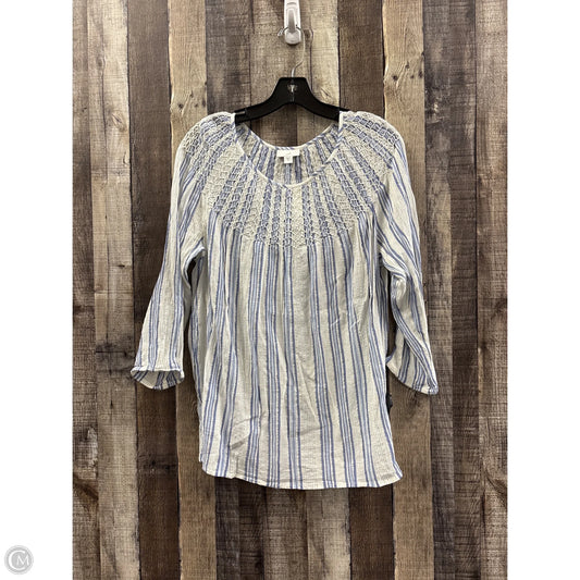 Top 3/4 Sleeve By J. Jill In Blue, Size: M
