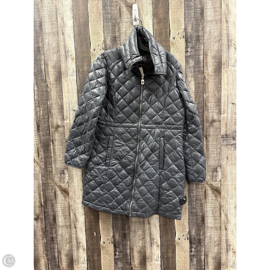 Coat Designer By Michael Kors In Silver, Size: M