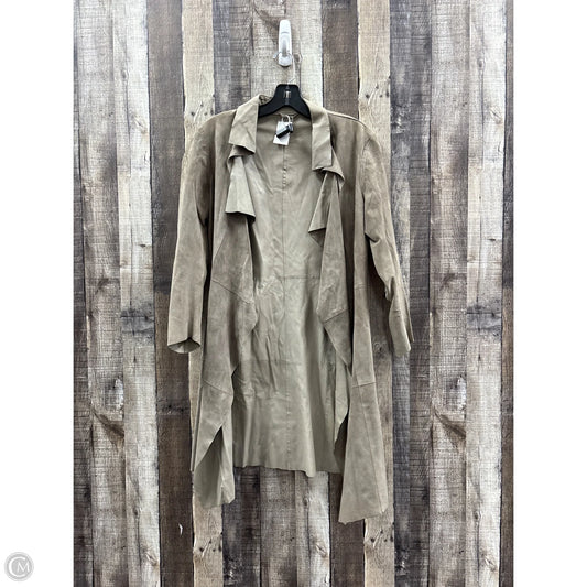 Jacket Leather By Clothes Mentor In Taupe, Size: 6