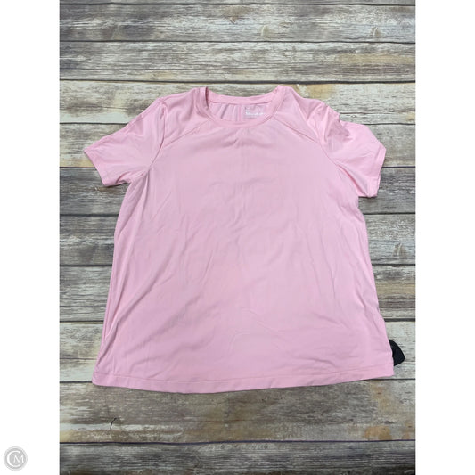 Athletic Top Short Sleeve By Mondetta In Pink, Size: Xl