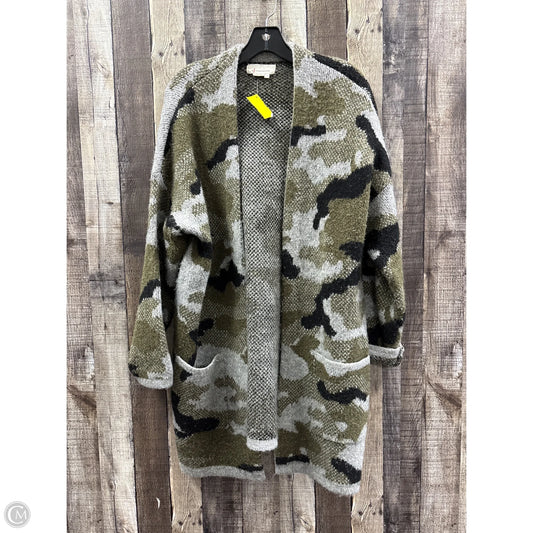 Sweater Cardigan By Anthropologie In Camouflage Print, Size: S