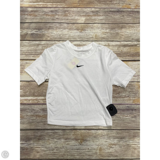 Athletic Top Short Sleeve By Nike In White, Size: Xs