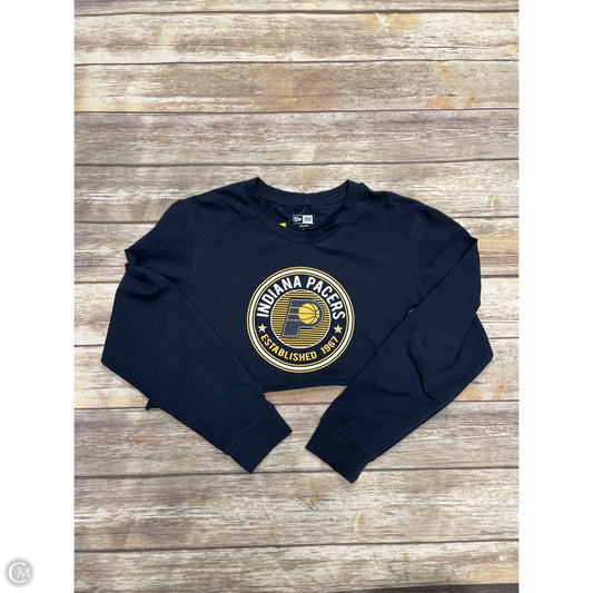 Athletic Top Long Sleeve Crewneck By New Era In Navy, Size: L