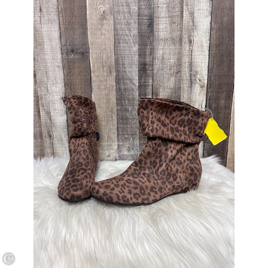 Boots Ankle Flats By Xappeal In Animal Print, Size: 9