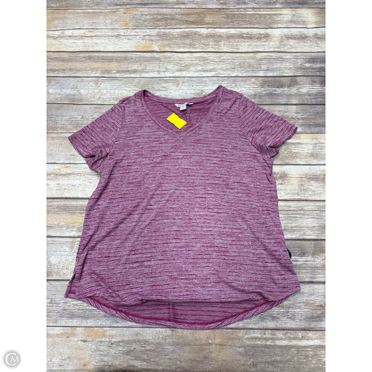 Athletic Top Short Sleeve By Athleta In Pink, Size: Xl
