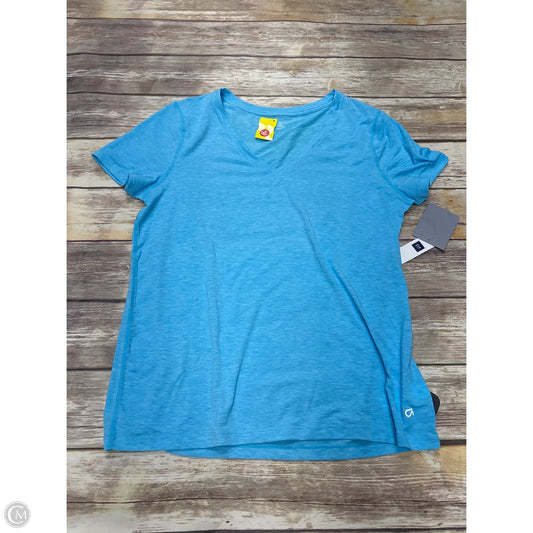 Athletic Top Short Sleeve By Gapfit In Blue, Size: L