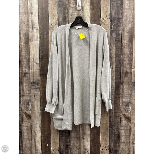 Sweater Cardigan By Loft In Grey, Size: M