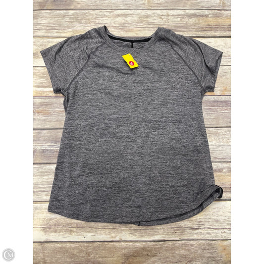Athletic Top Short Sleeve By Champion In Grey, Size: L