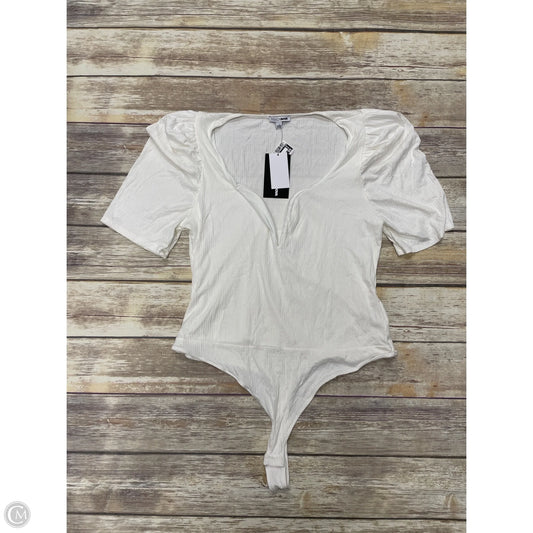 Bodysuit By Fashion Nova In Ivory, Size: 2x