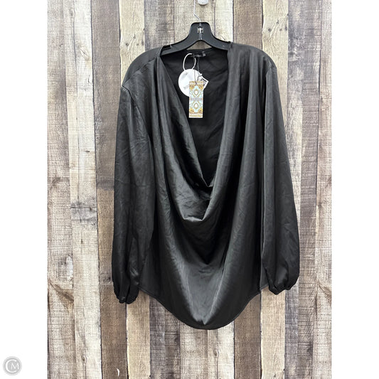 Top Long Sleeve By Boohoo Boutique In Black, Size: 2x