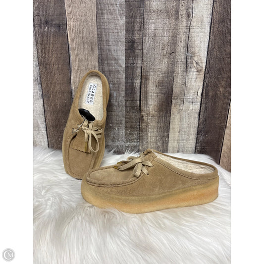 Shoes Heels Wedge By Clarks In Tan, Size: 8.5