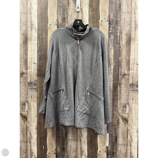 Athletic Jacket By Calvin Klein Performance In Grey, Size: 3x